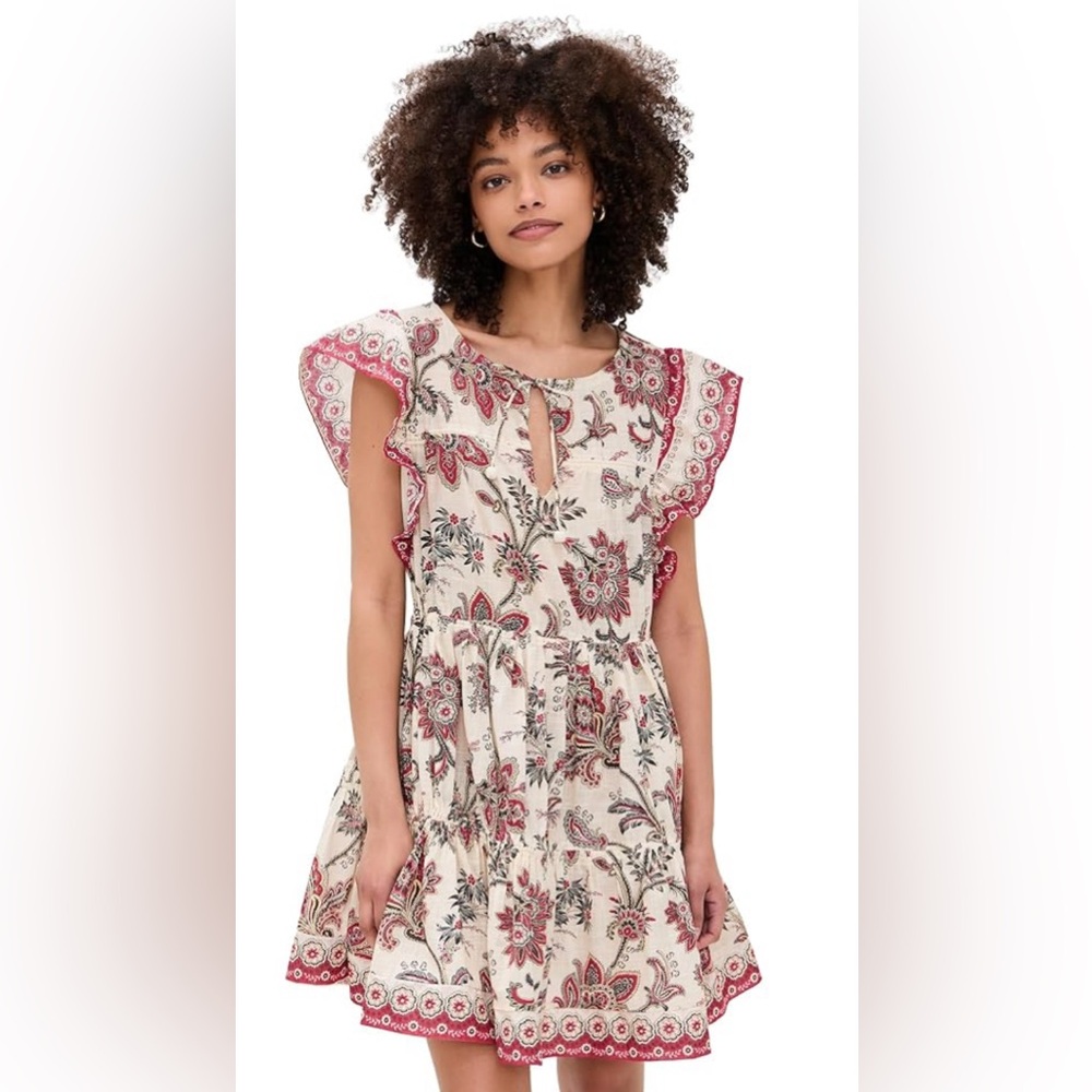 SEA cassandra print tunic mini dress in multi M